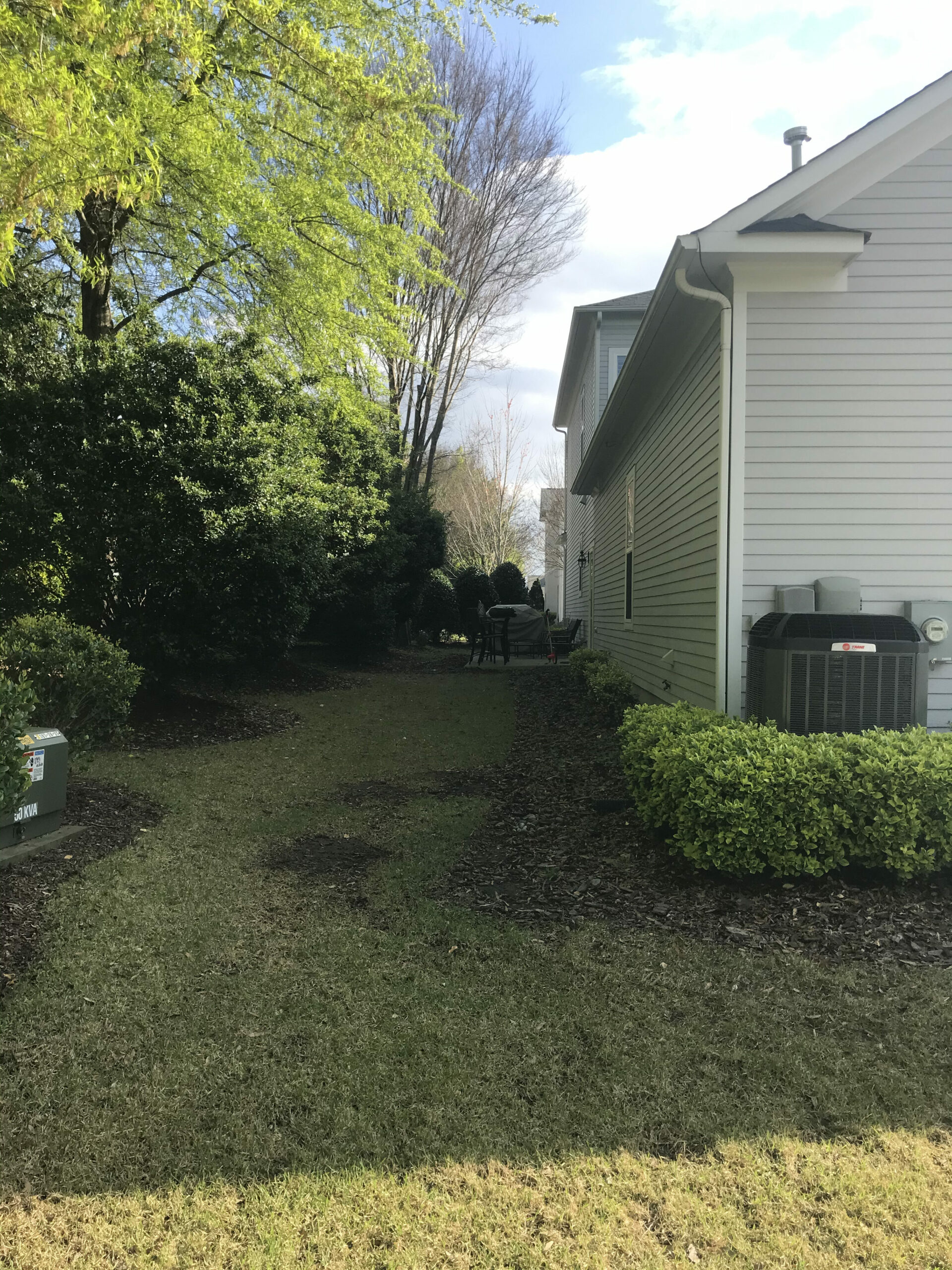 side yard oasis charlotte nc project before