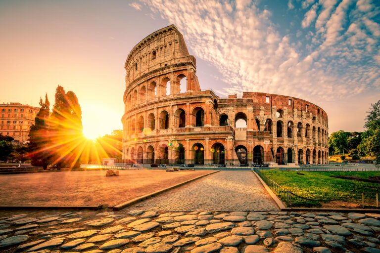 Travertine tile was a main material used in The Colosseum in Rome