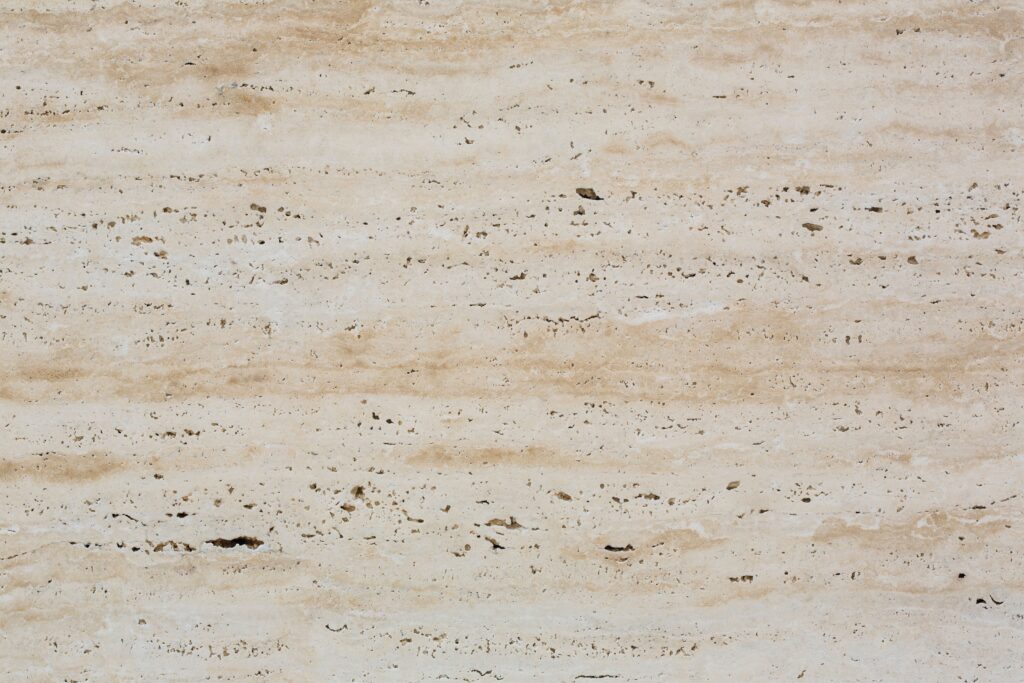 An up-close look at outdoor travertine tile